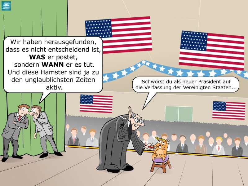 Cartoon Big Data Wahlkampf