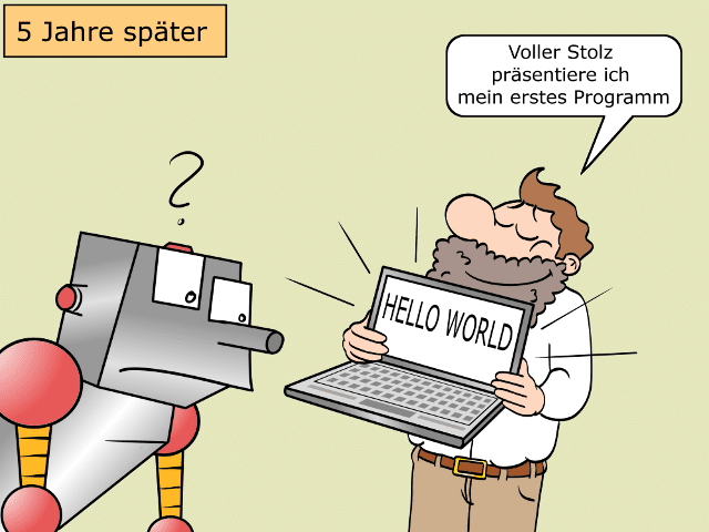 Digitaler Analphabet Cartoon 4