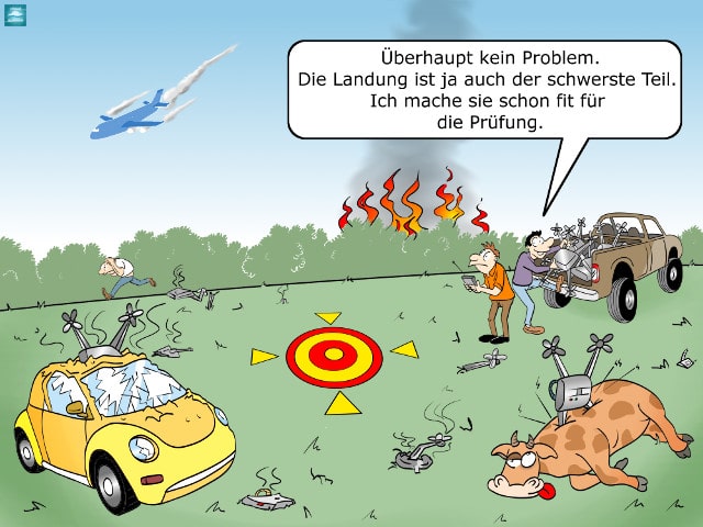 Drohnen-Führerschein Cartoon