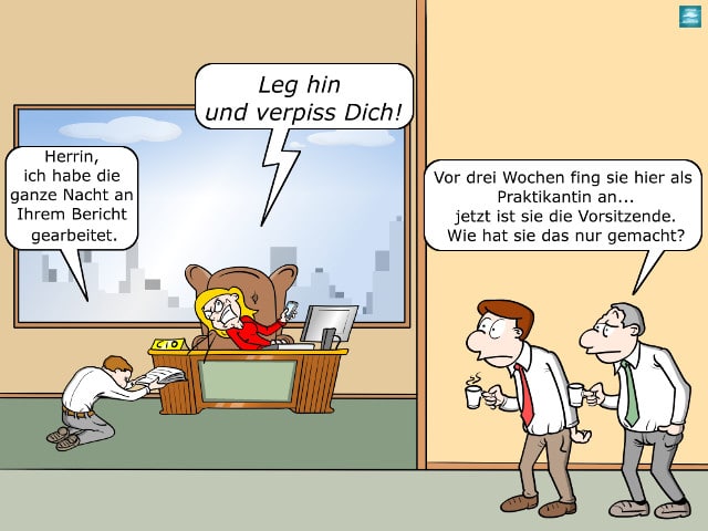 Just Not Sorry-App Vorgesetzter Büro Cartoon 