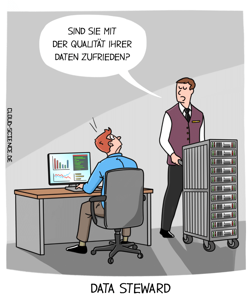 Data Steward Datenqualität Cartoon