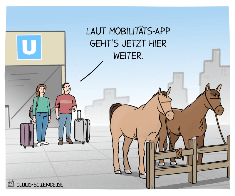 Mobilitäts-App Mobilität Verkehr Deutschland lustig witzig Cartoon