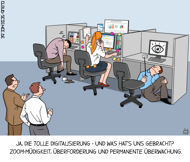Die T cken Der Digitalisierung Cartoon